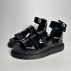 Dr. Martens Clarissa II Patent Leather Strap Sandals in Black Lamper